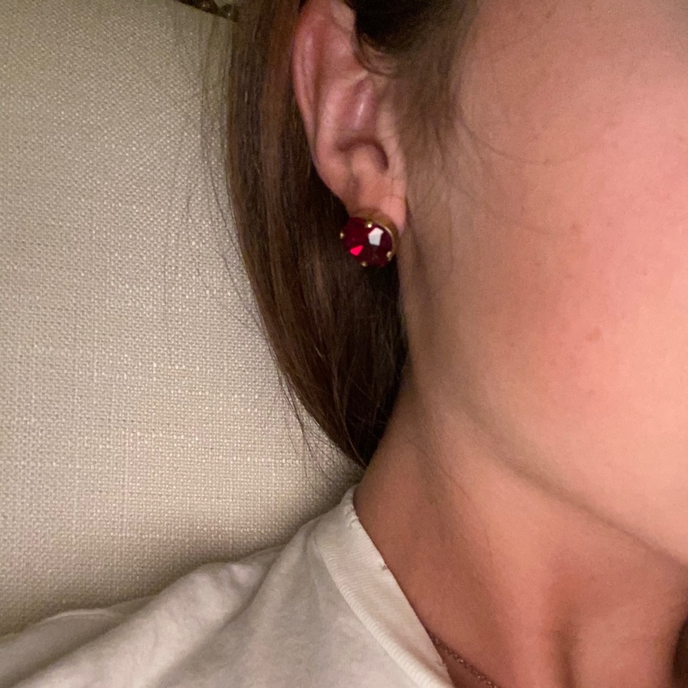 Ruby Stud Earrings - image 4